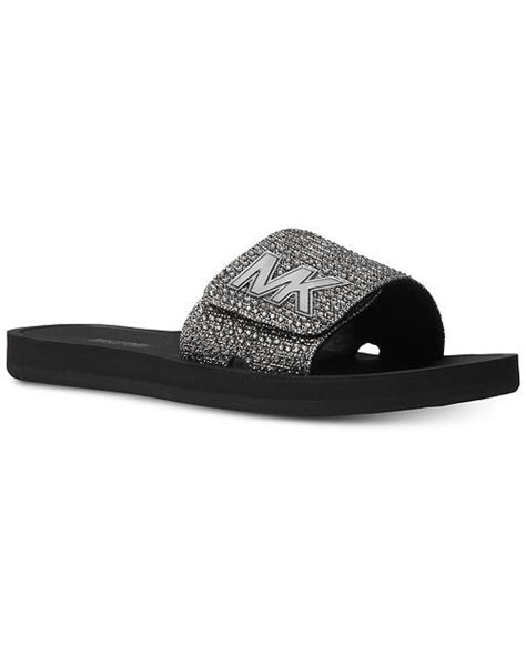 michael kors sandals with rinestones|mk sandals flip flops.